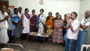 Birthday celebration  of oldage home inmate